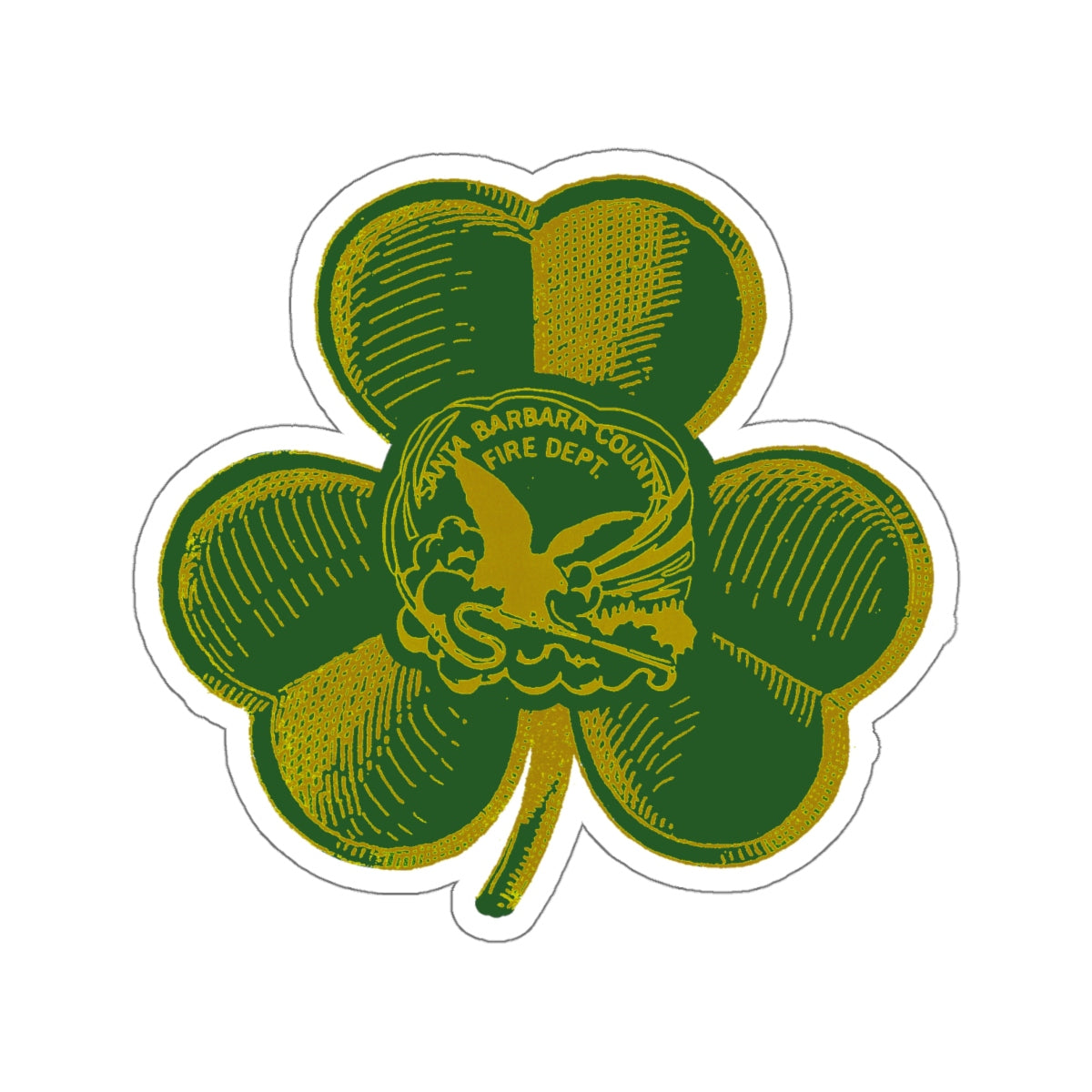 Gold Clover Stickers