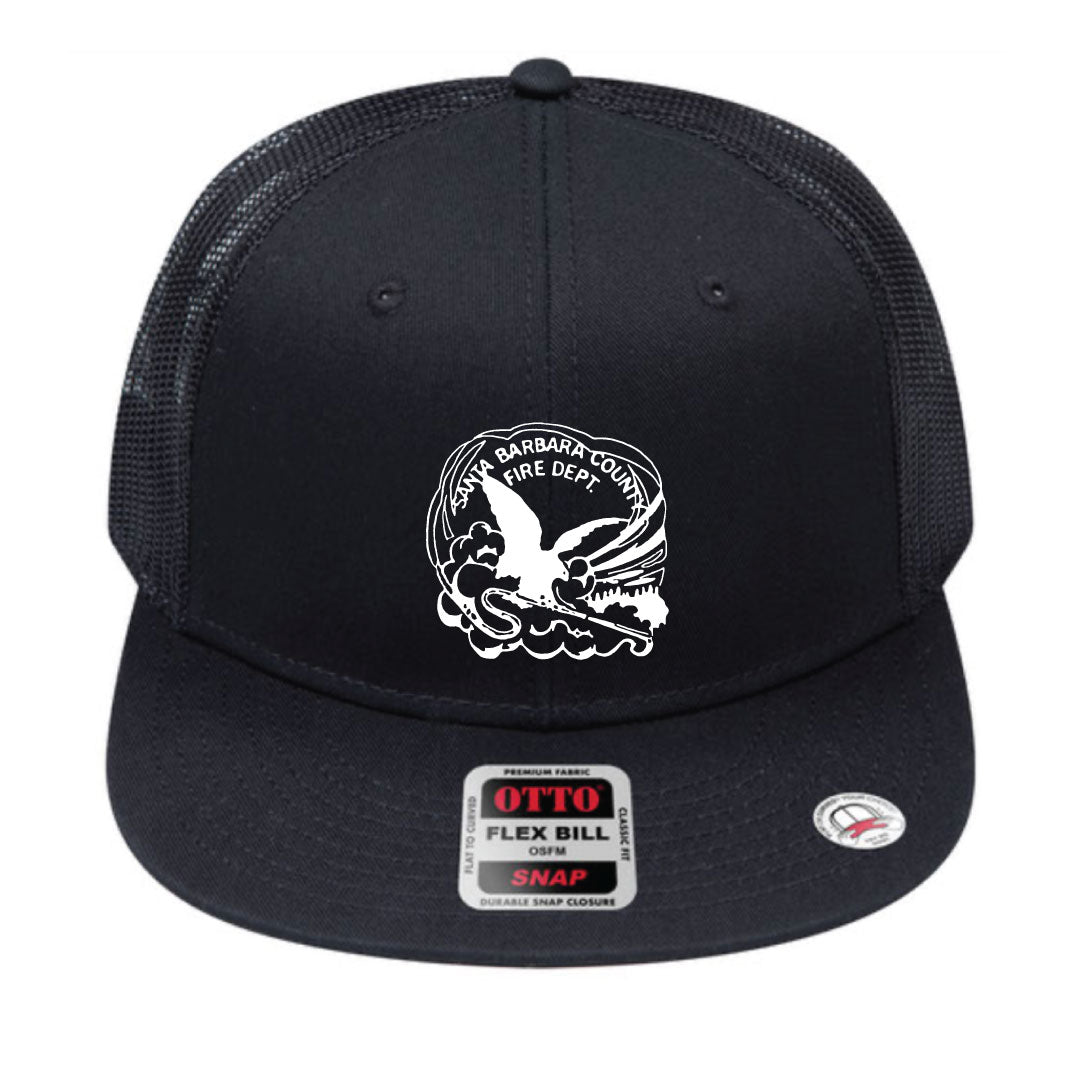 Old Crow Logo Hat Flat Bill Trucker hat
