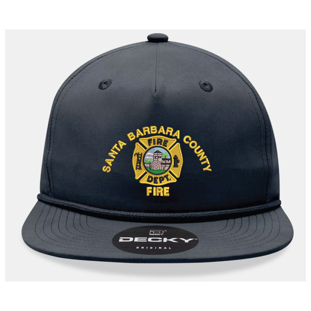 Santa Barbara County Fire Department logo on the Decky Rope Hat