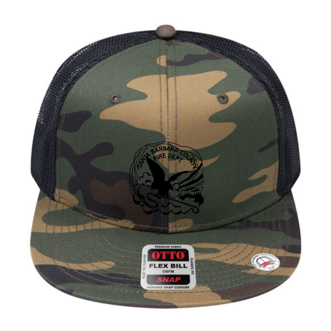 Old Crow Logo Hat Flat Bill Trucker hat