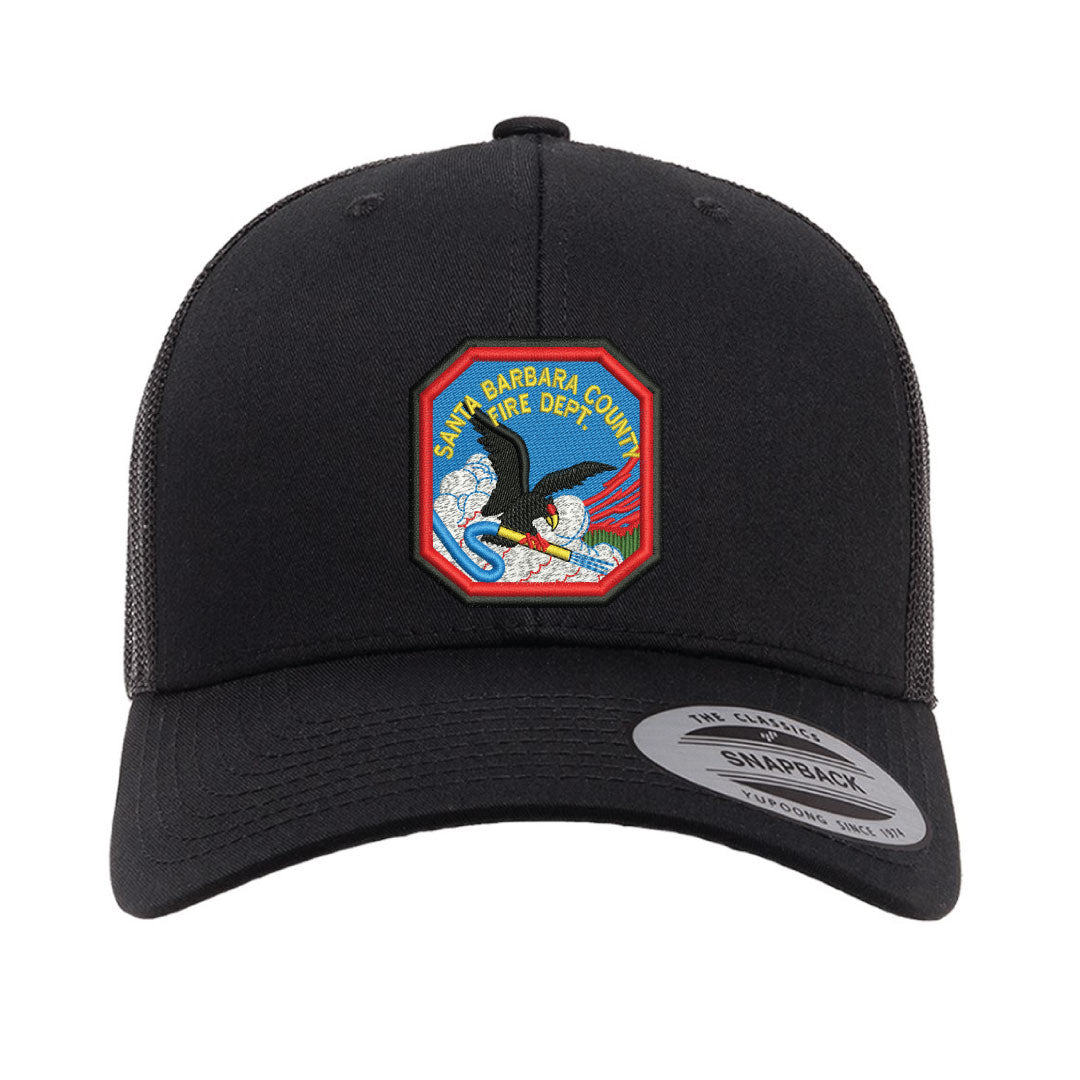 Santa Barbara County Fire Department VINTAGE Patch Curved Bill Trucker