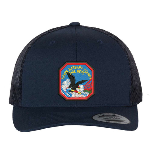 Santa Barbara County Fire Department VINTAGE Patch Curved Bill Trucker