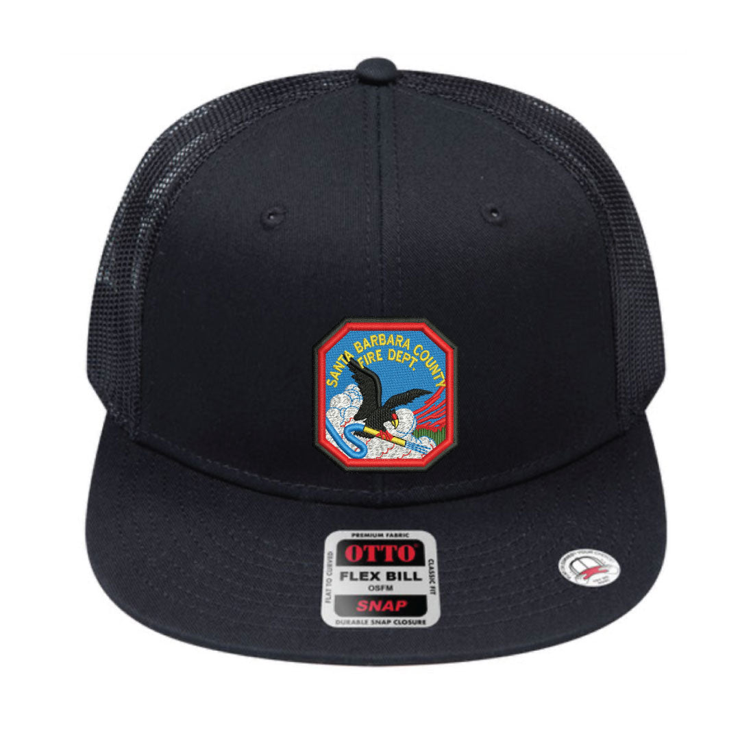 Santa Barbara County Fire Department VINTAGE Patch Otto Cap Flat Bill