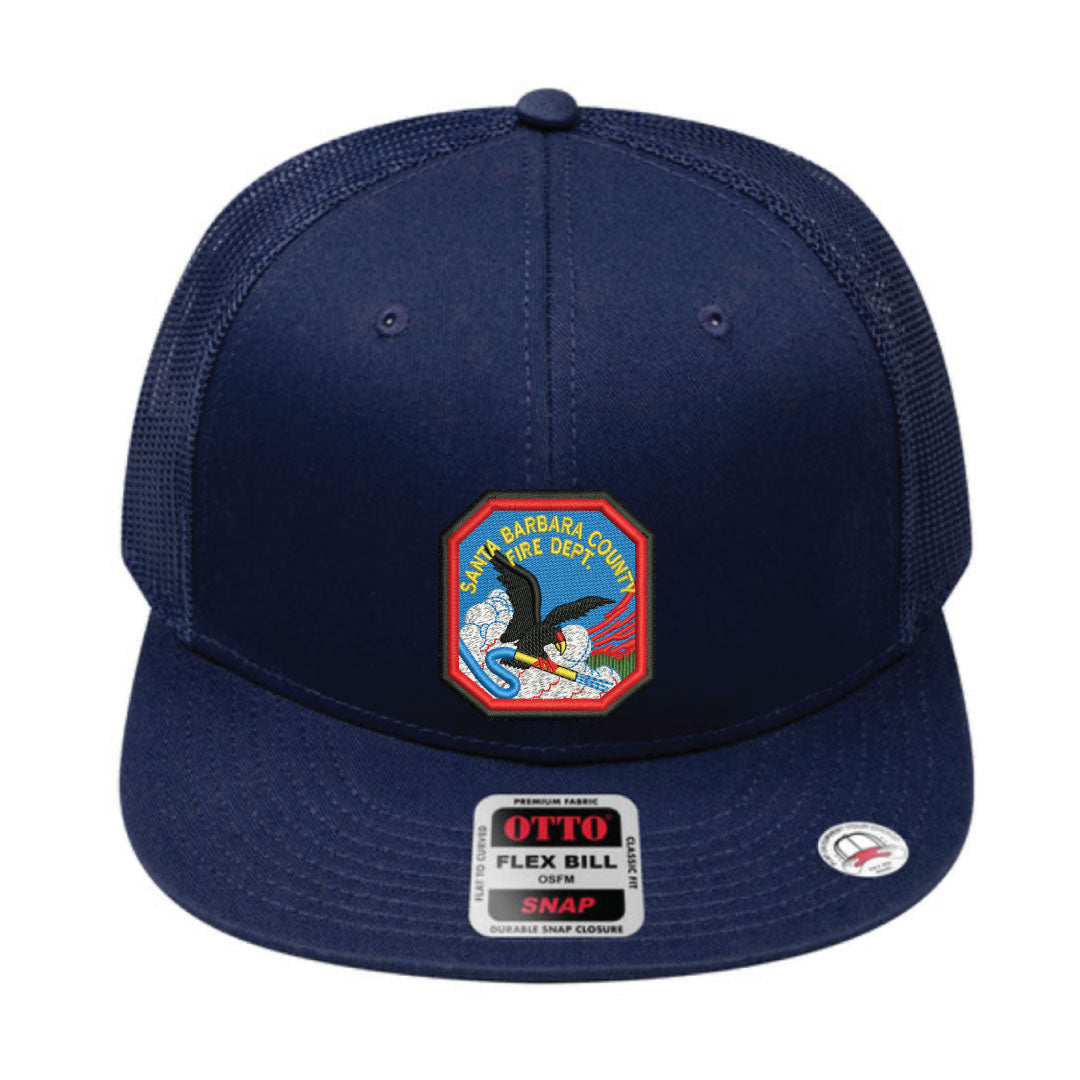 Santa Barbara County Fire Department VINTAGE Patch Otto Cap Flat Bill